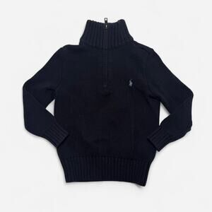 Polo Ralph Lauren Navy Quarter Zip Knit Sweater Kids Size 4T